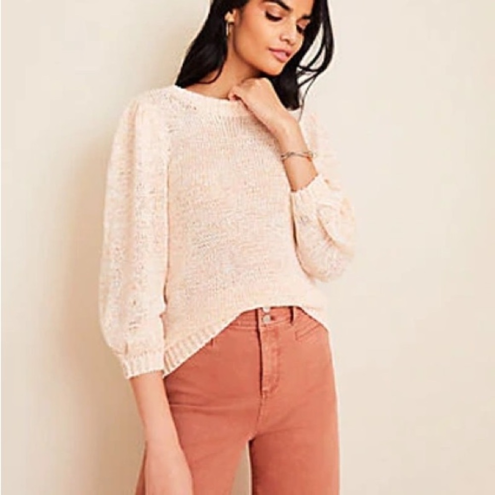 Ann Taylor Peach Knit Sweater